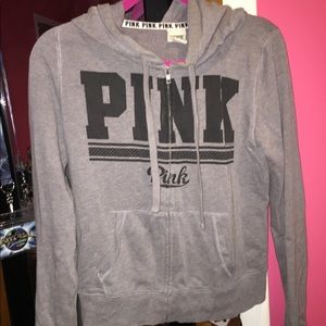 Gray PINK zip up